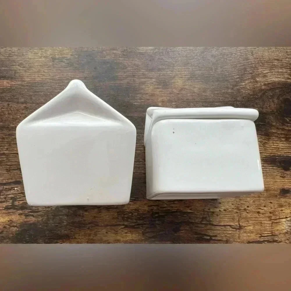 Storehouse | Modern ceramic white, cream and sugar set/2 pieces